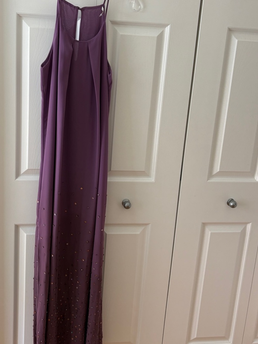 Gaudi' Purple Beaded Maxi Dress